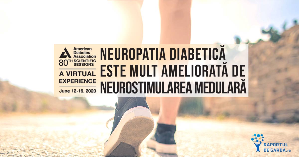 ADA2020 neurostimulare medulară ameliorare neuropatie diabetică membre inferioare sensibilitate capacitate mers grad durere