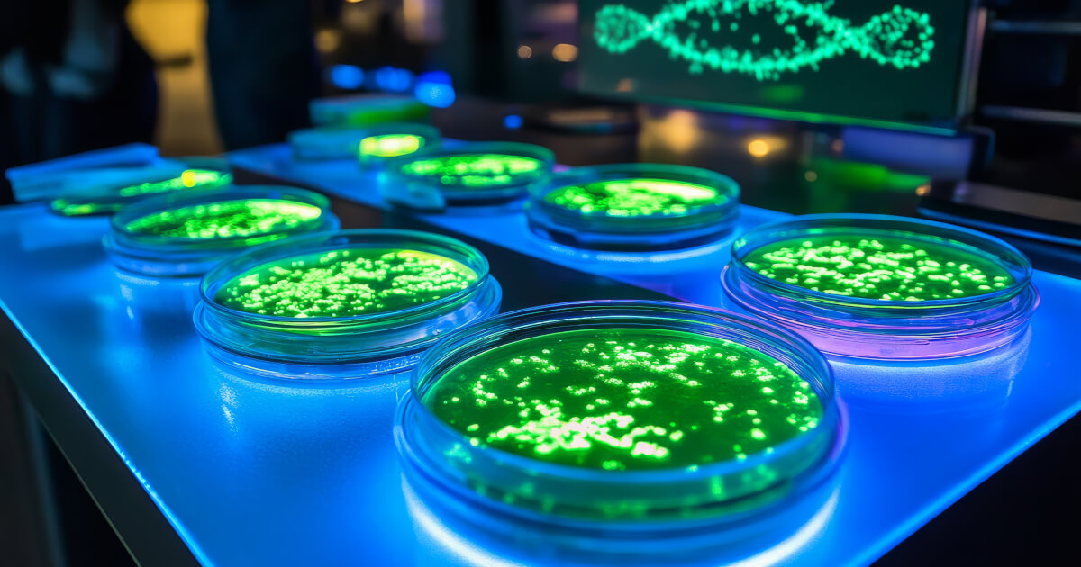 Bacterii în sticle Petri