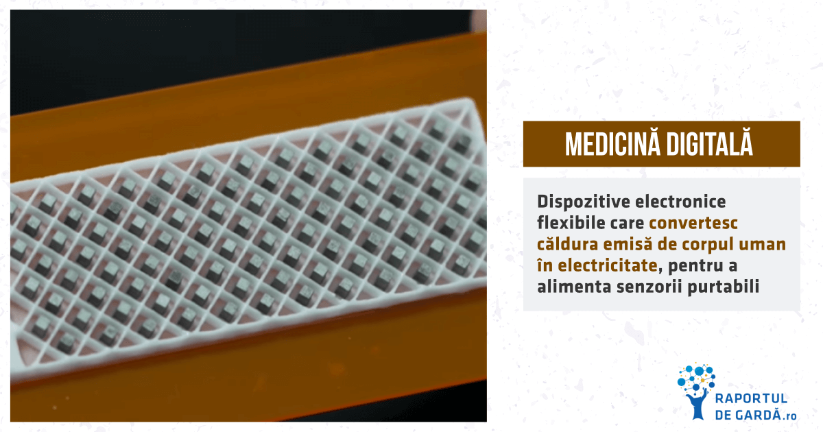 Progres în tehnologia wearable: dispozitive electronice flexibile care convertesc căldura emisă de corpul uman în electricitate, pentru a alimenta senzorii purtabili