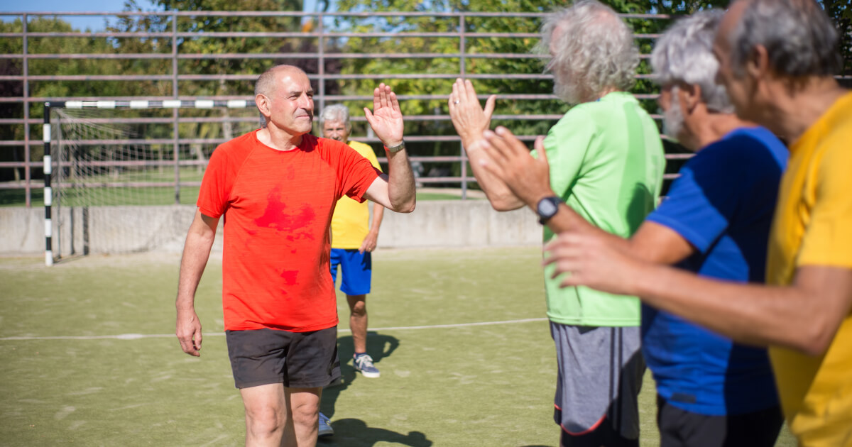 Seniori facand sport