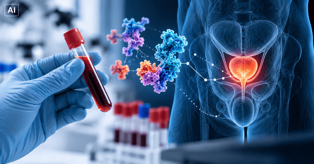 Analiza proteinelor din sânge pentru identificarea riscului de cancer de prostată agresiv.